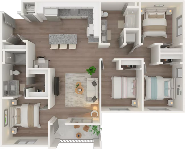 Four Bedroom 09201 floor plan